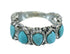 Southwest Turquoise Jewelry Genuine Sterling Silver Ring Size 6-3/4 AX89329